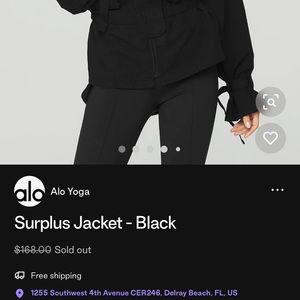 Alo Yoga Surplus Jacket SOLD OUT STYLE